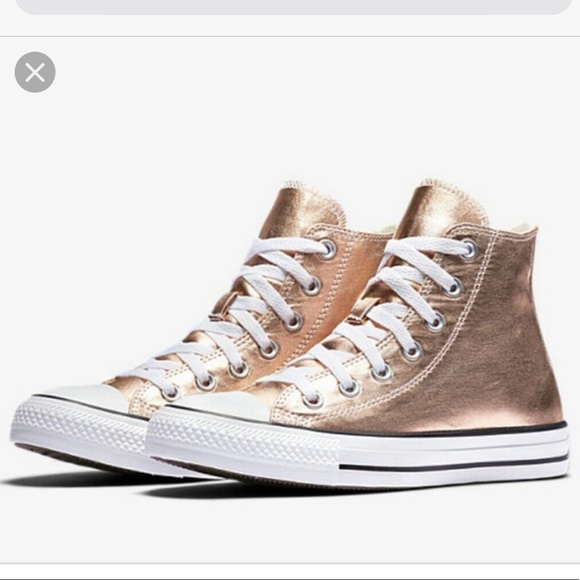 converse chuck taylor metallic rose gold